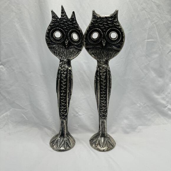 VTG Pottery Barn standing owl salad tongs